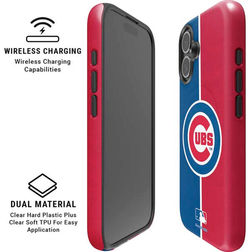 MLB Chicago Cubs Split iPhone 16 Plus Magsafe Impact Case